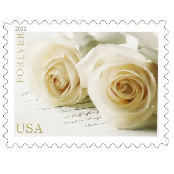 1-2011-Wedding-Roses-Forever-Stamps-5Sheets-100Stamps 2011 Wedding Roses Forever Stamps – 5 Sheets / 100 Stamps
