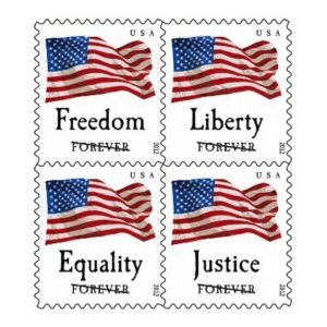 2012 Four Flags Forever Stamps – 5 Sheets / 100 Stamps