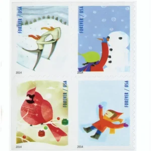 2014 Winter Fun Forever Stamps – 5 Sheets / 100 Stamps