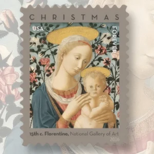 1-2016-florentine-madonna-and-child-Stamps-5Booklets-100Stamps 2016 Florentine Madonna and Child Forever Stamps – 5 Booklets / 100 Stamps