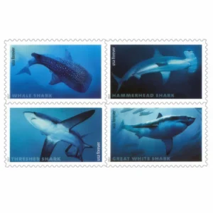 1-2017-Sharks-Stamps-5Sheets-100Stamps 2017 Sharks Stamps – 5 Sheets / 100 Stamps