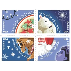 1-2017-christmas-carols-Stamps-5Booklets-100Stamps 2017 Christmas Carols Forever Stamps – 5 Booklets / 100 Stamps