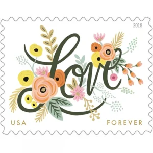 1-2018-love-flourishes-Stamps-5Sheets-100Stamps-1 2018 Love Flourishes Forever Stamps – 5 Sheets / 100 Stamps