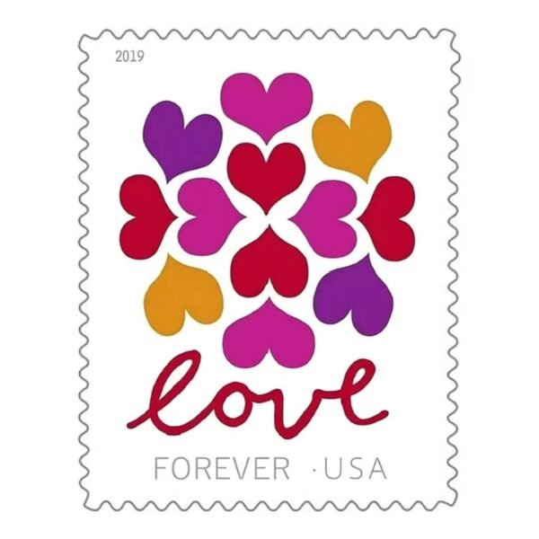 1-2019-hearts-blossom-Stamps-5Sheets-100Stamps-1 2019 Hearts Blossom Forever Stamps – 5 Sheets / 100 Stamps