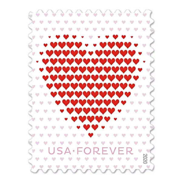 1-2020-Made-of-Hearts-Forever-Stamps-5Sheets-100Stamps 2020 Made of Hearts Forever Stamps – 5 Sheets / 100 Stamps