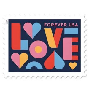 1-2021-Love-Wedding-Forever-Stamps-5Sheets-100Stamps 2021 Love Wedding Forever Stamps – 5 Sheets / 100 Stamps