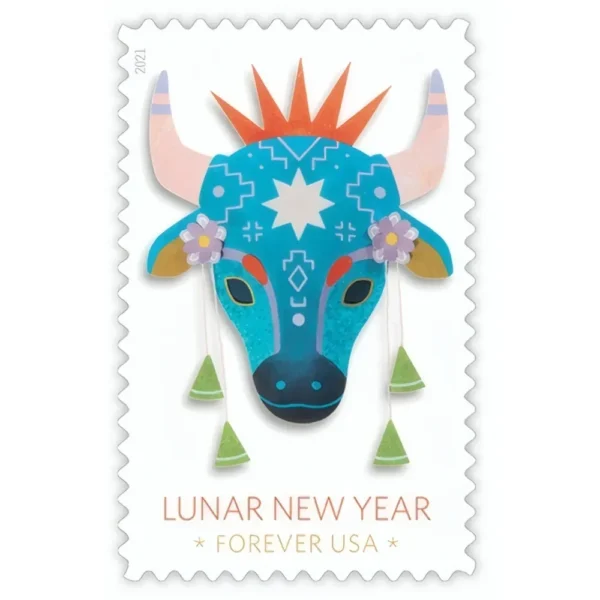 2021 Lunar New Year of the Ox Forever Stamps – 5 Sheets / 100 Stamps
