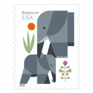1-2022-Elephants-Stamps-5Booklets-100Stamps 2022 Elephants Stamps – 5 Booklets / 100 Stamps