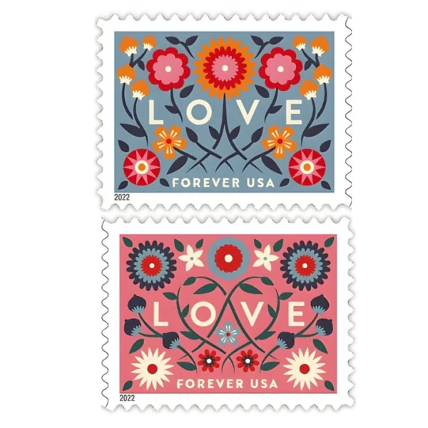 1-2022-Love-Forever-Stamps-5Sheets-100Stamps 2022 Love Forever Stamps – 5 Sheets / 100 Stamps