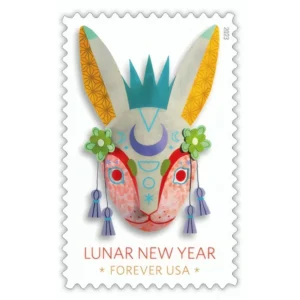 2023 Lunar New Year of the Rabbit Forever Stamps – 5 Sheets / 100 Stamps