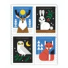 1-2023-Winter-Woodland-Animals-Forever-Stamps-5Booklets-100Stamps 2023 Winter Woodland Animals Forever Stamps – 5 Booklets / 100 Stamps