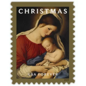 1-2024-christmas-virgin-and-child-Stamps-5Sheets-100Stamps 2024 Christmas Virgin and Child Forever Stamps – 5 Sheets / 100 Stamps