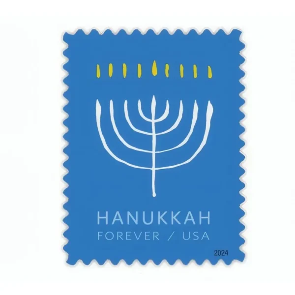 1-2024-hanukkah-Stamps-5Sheets-100Stamps 2024 Hanukkah Forever Stamps – 5 Sheets / 100 Stamps
