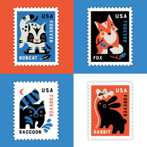 2025 Baby Wild Animals Forever Stamps – 5 Sheets / 100 Stamps