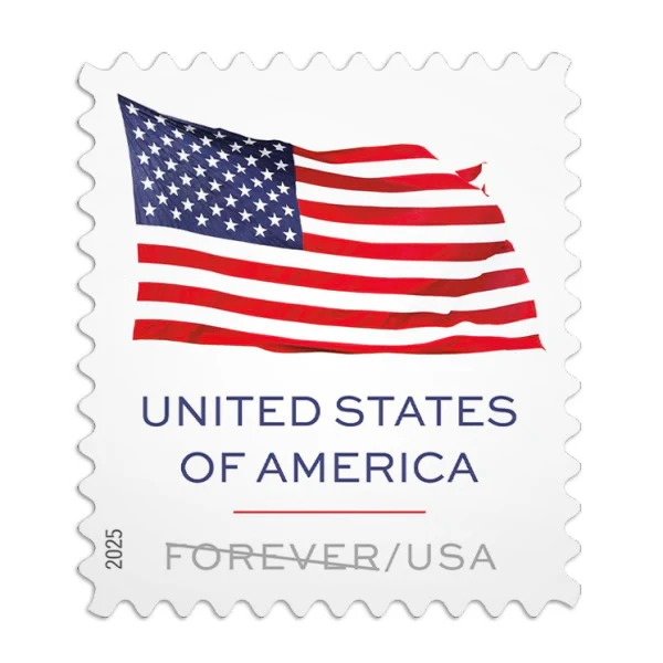 1-2025-US-Flag-Forever-Stamps-20Rolls-2000Stamps 2025 US Flag Forever Stamps – 20 Rolls / 2,000 Stamps