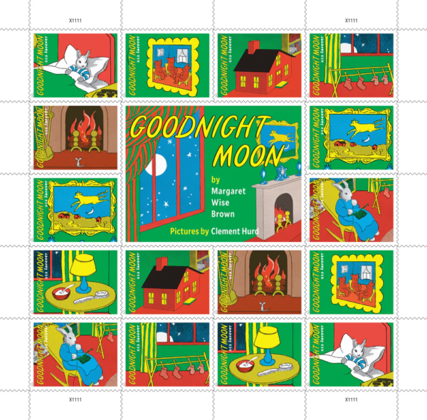 1-2025-goodnight-moon-forever-stamps-4-sheets-80-stamps 2025 Goodnight Moon Forever Stamps – 4 Sheets / 80 Stamps