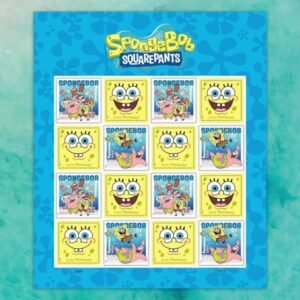 1-2025-spongebob-squarepants-forever-stamps-4-sheets-80-stamps 2025 Spongebob Squarepants Forever Stamps – 4 Sheets / 80 Stamps