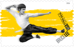 1-2026-bruce-lee-Stamps-5Sheets-100Stamps 2026 Bruce Lee Forever Stamps – 5 Sheets / 100 Stamps