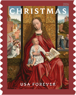 2026 Christmas Madonna and Child Forever Stamps - 5 Booklets / 100 Stamps - 5 Booklets of 20, 100 stamps total