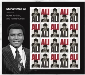 1-2026-muhammad-ali-Stamps-5Sheets-100Stamps 2026 Muhammad Ali Forever Stamps – 5 Sheets / 100 Stamps