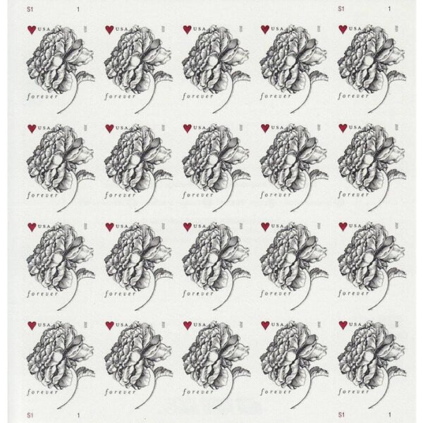 2-2015-vintage-rose-Stamps-5Sheets-100Stamps 2015 Vintage Rose Forever Stamps – 5 Sheets / 100 Stamps