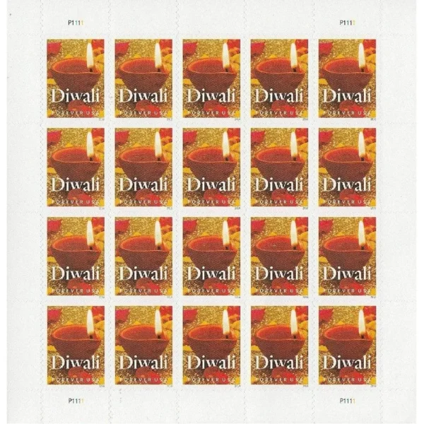 2-2016-diwali-Stamps-5Sheets-100Stamps 2016 Diwali Forever Stamps – 5 Sheets / 100 Stamps