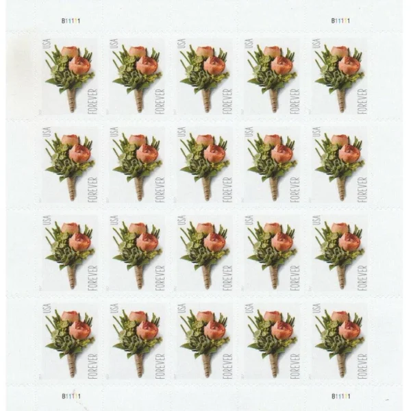 2-2017-Celebration-Boutonniere-Forever-Stamps-5Sheets-100Stamps 2017 Celebration Boutonniere Forever Stamps – 5 Sheets / 100 Stamps