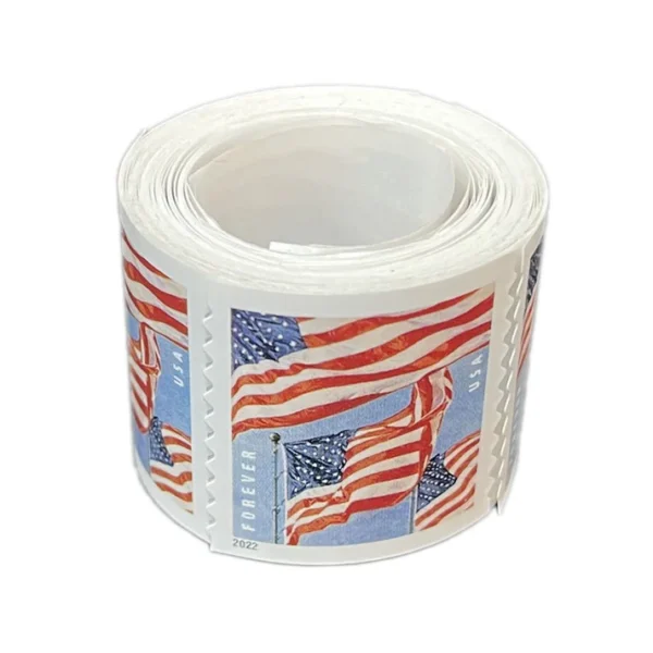2-2022-US-Flag-Forever-Stamps-20Rolls-2000Stamps 2022 US Flag Forever Stamps – 20 Rolls / 2,000 Stamps