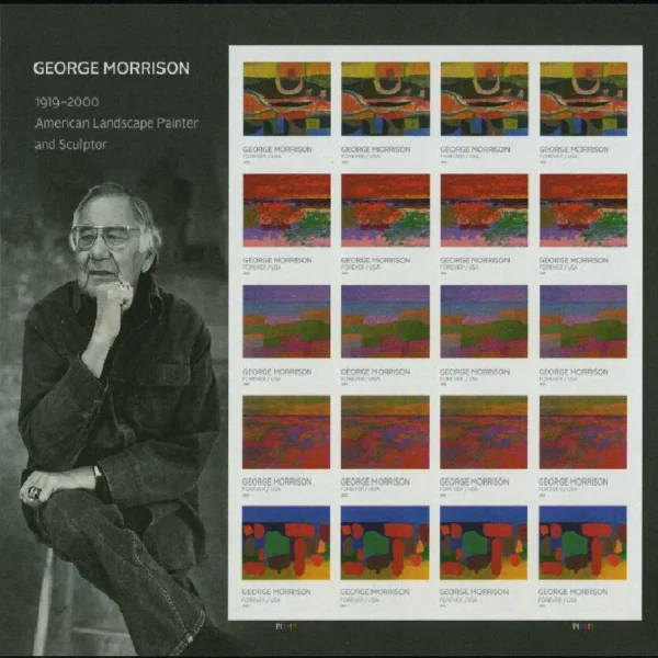 2-2022-george-morrison-Stamps-5Sheets-100Stamps 2022 George Morrison Forever Stamps – 5 Sheets / 100 Stamps