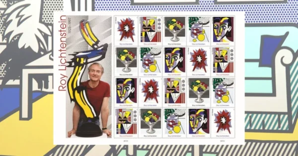 2-2023-roy-lichtenstein-Stamps-5Sheets-100Stamps 2023 Roy Lichtenstein Forever Stamps – 5 Sheets / 100 Stamps