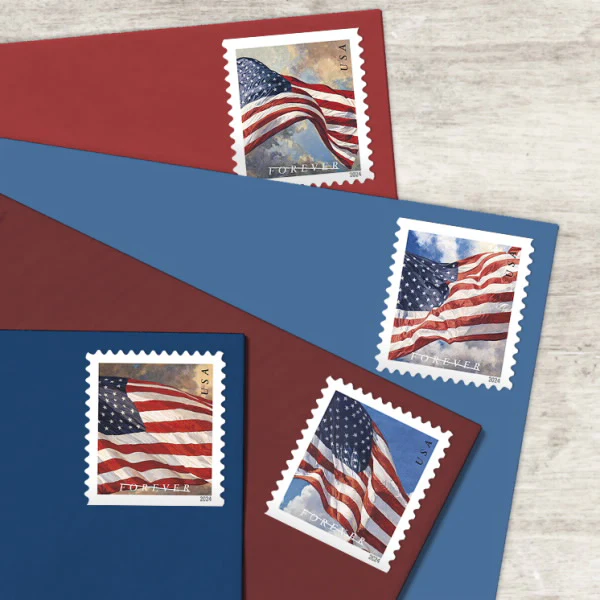 2-2024-US-Flag-Forever-Stamps-1Roll-100Stamps 2024 US Flag Forever Stamps – 1 Roll / 100 Stamps