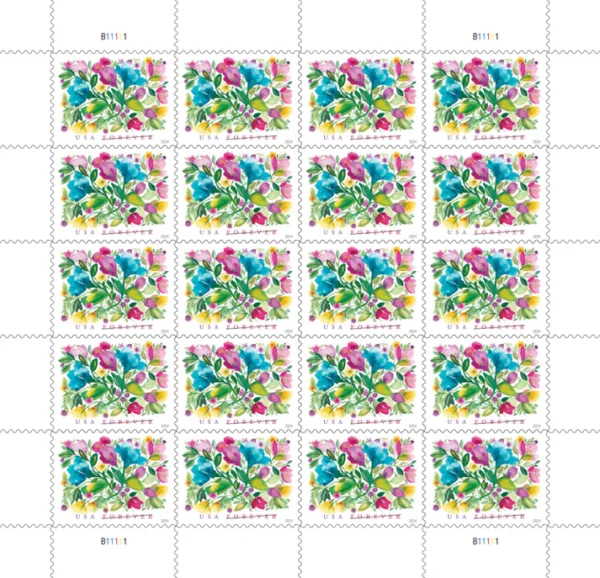 2-2024-celebration-blooms-Stamps-5Sheets-100Stamps-1 2024 Celebration Blooms Forever Stamps – 5 Sheets / 100 Stamps