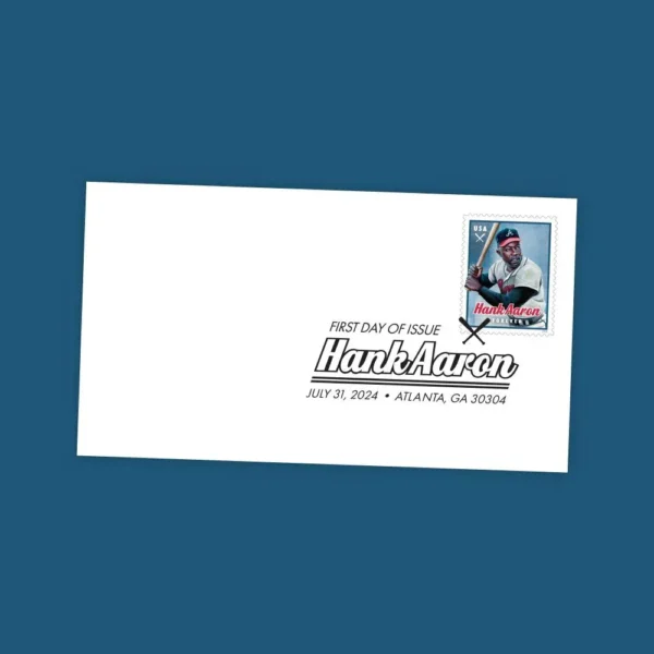 2-2024-hank-aaron-Stamps-5Sheets-100Stamps 2024 Hank Aaron Forever Stamps – 5 Sheets / 100 Stamps