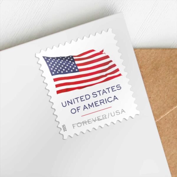 2-2025-US-Flag-Forever-Stamps-1Roll-100Stamps 2025 US Flag Forever Stamps – 1 Roll / 100 Stamps
