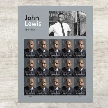 3-2023-john-lewis-Stamps-5Sheets-100Stamps 2023 John Lewis Forever Stamps – 5 Sheets / 100 Stamps