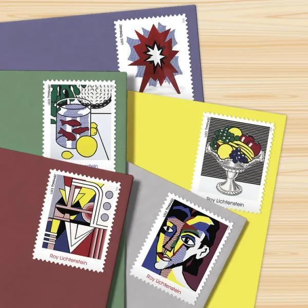 3-2023-roy-lichtenstein-Stamps-5Sheets-100Stamps 2023 Roy Lichtenstein Forever Stamps – 5 Sheets / 100 Stamps