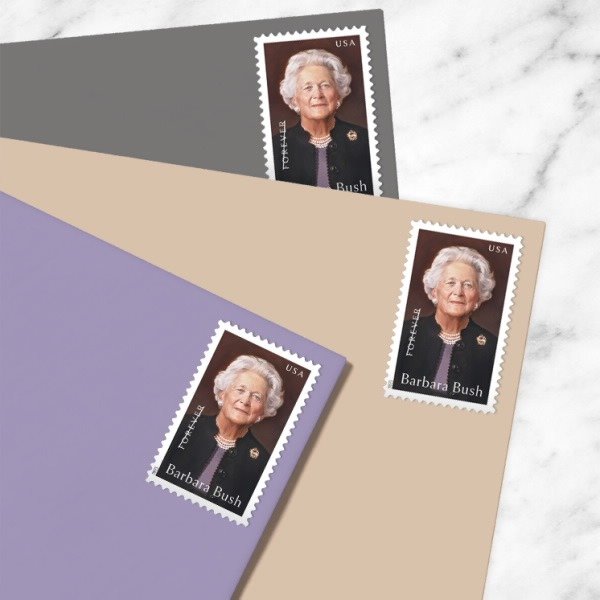 3-2025-barbara-bush-Stamps-5Sheets-100Stamps 2025 Barbara Bush Forever Stamps – 5 Sheets / 100 Stamps