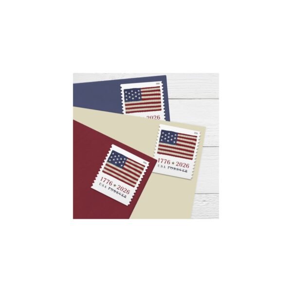 3-2026-US-Flag-Forever-Stamps-10Rolls-1000Stamps 2026 US Flag Forever Stamps – 10 Rolls / 1,000 Stamps