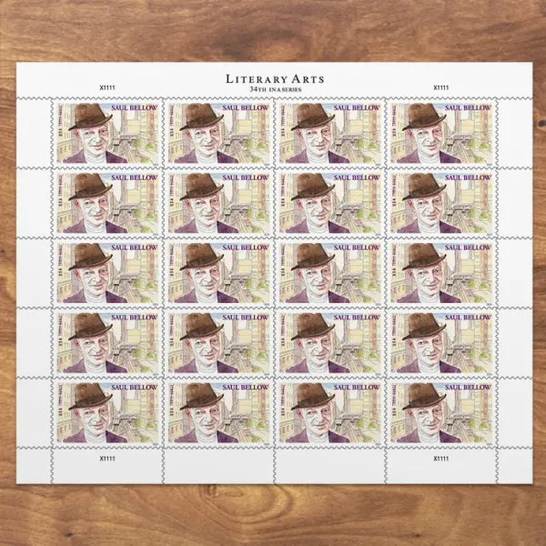 4-2024-saul-bellow-literary-arts-Stamps-5Sheets-100Stamps 2024 Saul Bellow Literary Arts Forever Stamps – 5 Sheets / 100 Stamps