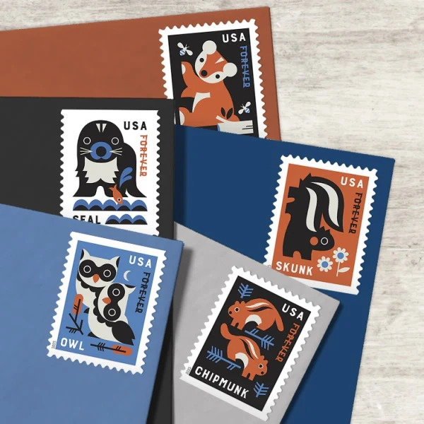 4-2025-Baby-Wild-Animals-Forever-Stamps-5Sheets-100Stamps 2025 Baby Wild Animals Forever Stamps – 5 Sheets / 100 Stamps
