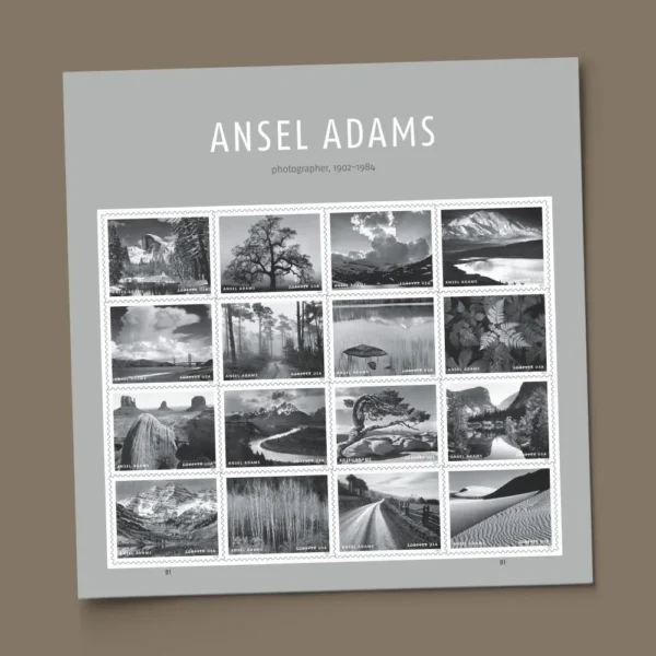 6-2024-ansel-adams-Stamps-5Sheets-100Stamps 2024 Ansel Adams Forever Stamps – 5 Sheets / 100 Stamps